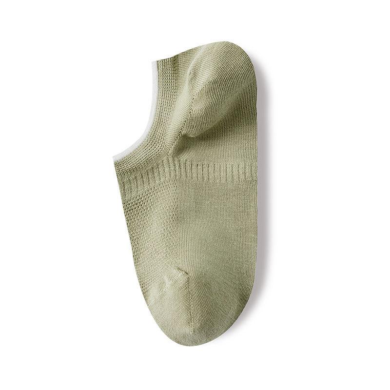 Women's Spring and Summer Thin Mesh Pure Cotton Shallow Mouth Antibacterial Invisible Boat Socks
