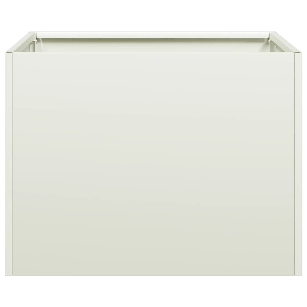 White Pot 40X40X30 Cm Steel