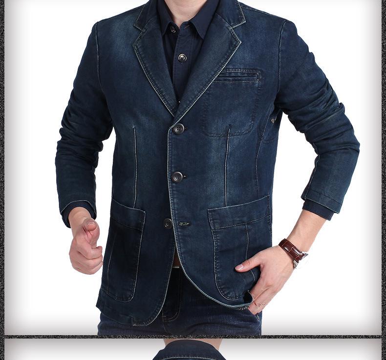 2026 Men's Plus Size Casual Loose Denim Jacket and Suit Outerwear