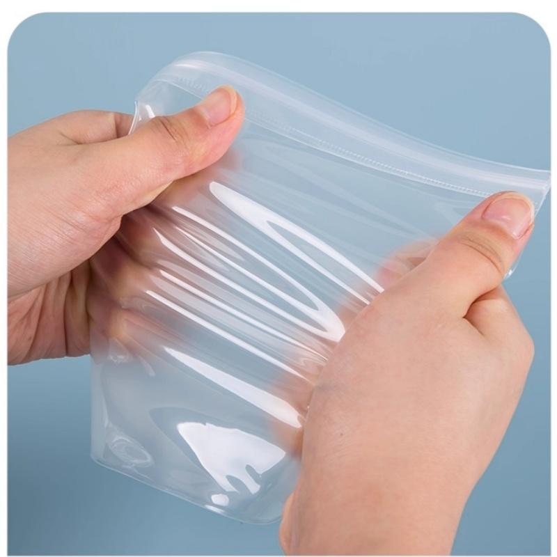 10/100pcs Clear EVA Zipper Bags Resealable Jewelry Pouches Anti Tarnish Storage for Bracelets Necklaces Beads