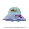 Breathable Bucket Hat for Women Fisherman Hat with Contrast Color Elegant Straw Hat Lady Foldable Floppy Hat for Travel