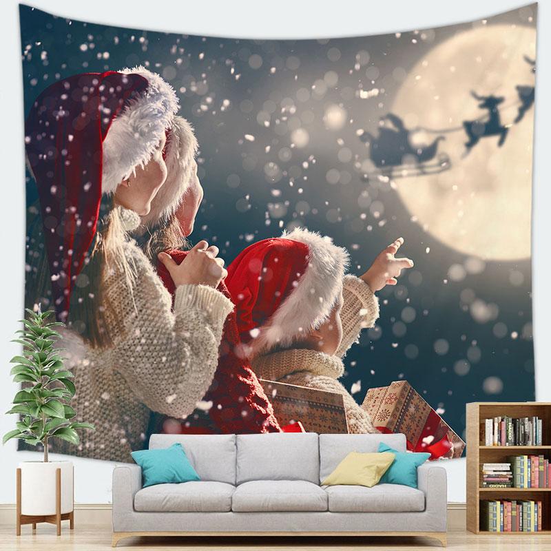Home Decor Veselé Vánoce Santa Claus Dekorace Tapiserie Santa Claus Vánoční Party Tapiserie Tapiserie Tapiserie pozadí Látka