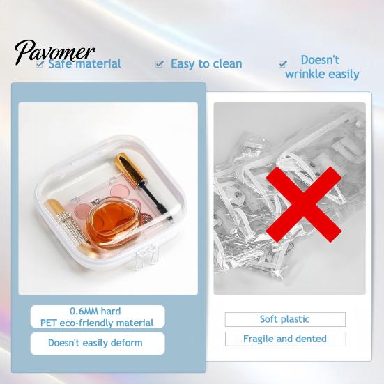 Electronics Cable Holder Hard Shell Storage Case, Portable Transparent Organizer Box, Travel Gadget Box Daily PET for Small And Jewelry Pill