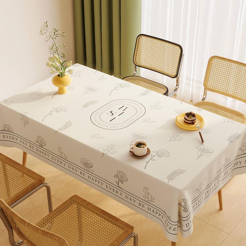 Small Fresh Tablecloth Leave-In Waterproof And Oil-Proof Pvc Dining Table Tablecloth Annual Tablecloth Cover Cloth Coffee Table Tablecloth