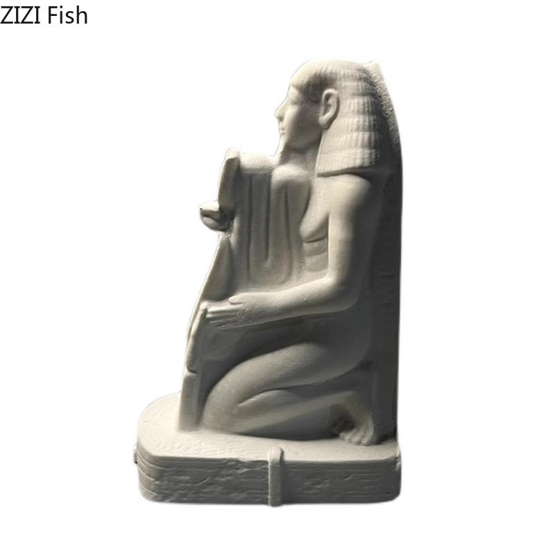 Ancient Egyptian Tutankhamun Plaster Statue Desk Decoration Artwork Figures Ornaments Characters Sculpture Room Aesthetic Decor