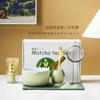 7-Piece Matcha Tea Ceremony Set (Matcha Green) for Beginners, Includes Bamboo Chasen (100-Standing) Chasen Stand, Chawan (Tea Bowl), Chashaku (Tea