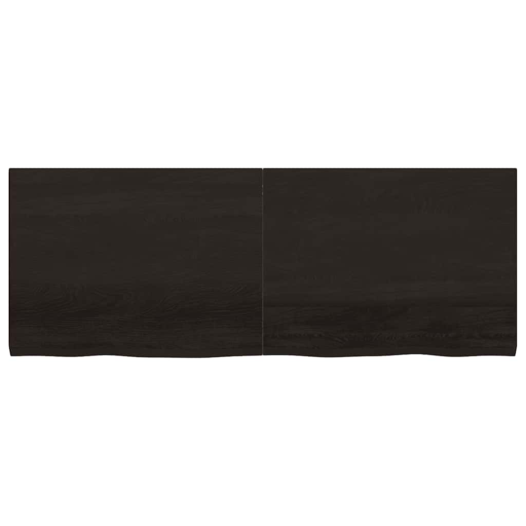 Vidaxl Blat Stołu, Ciemnobrązowy, 160X60X(2-4) Cm, Lite Drewno Dębowe