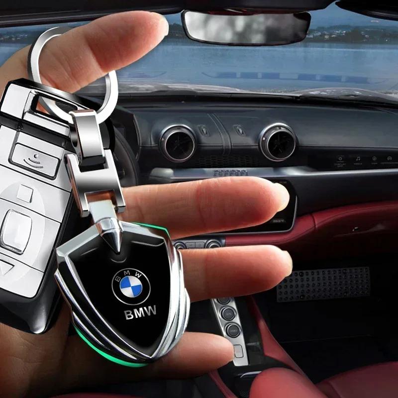 BAAZ2 Car Sticker Car Logo Stying 3D Metal Key Rings Shield Shaped Keychain For BMW 1 3 5 Series X1 X4 X5 X7 G20 G38 F20 F39 F48 E46 E