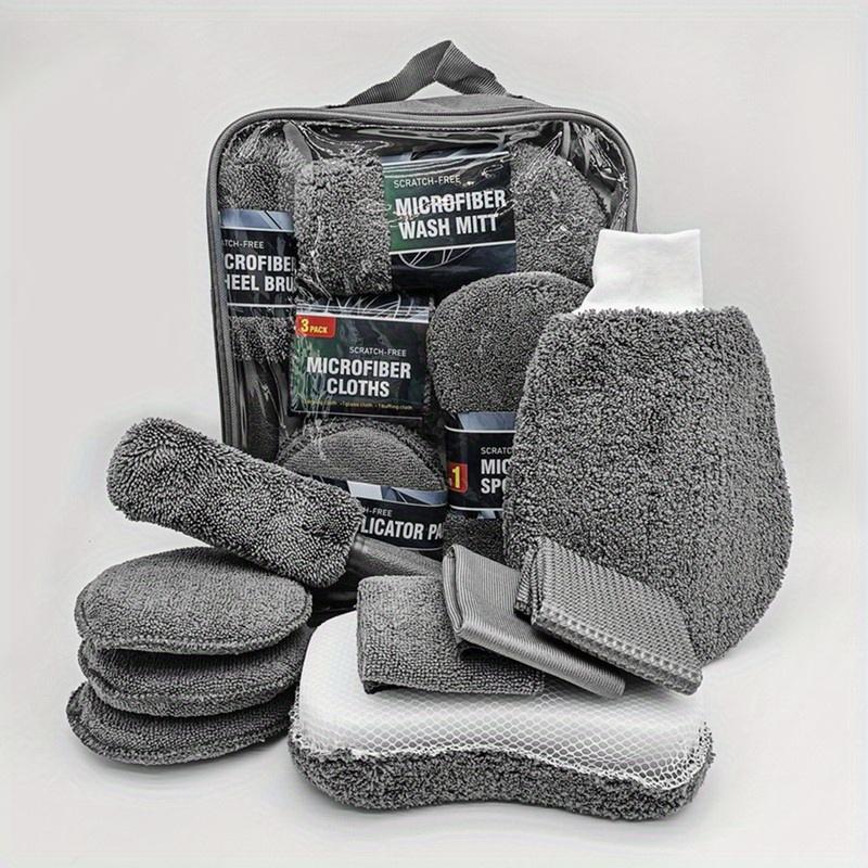 9pcs/set Universal Car Washing Tools, Handheld Brush Sponges Grooming Tool, Car Body Tire Maintenance Tools, Home Auto Motorcycle Accessories