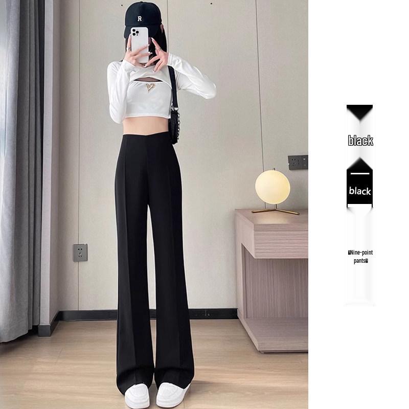 Women s Summer 2025 High Waist Flared Side Zipper Pants S