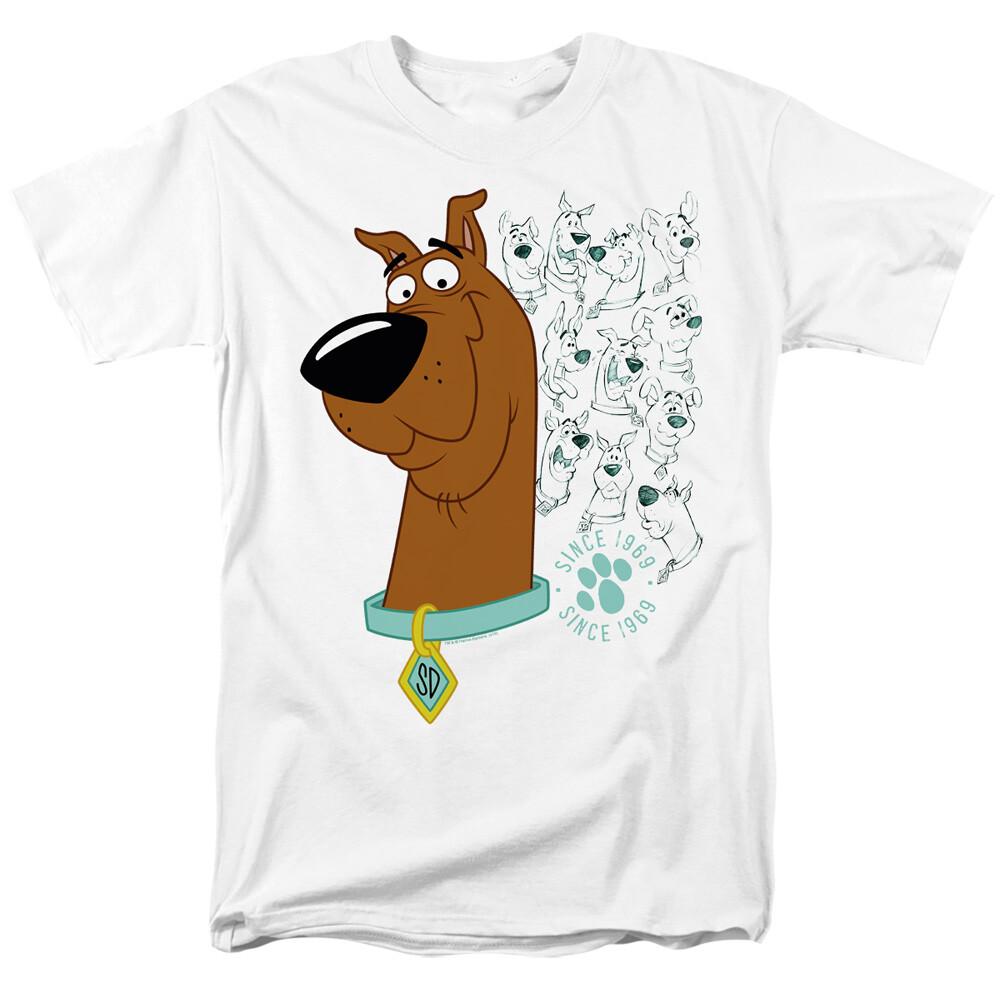 Scooby Doo Evolution Of Scooby Doo Licensed Adult T-shirt XL