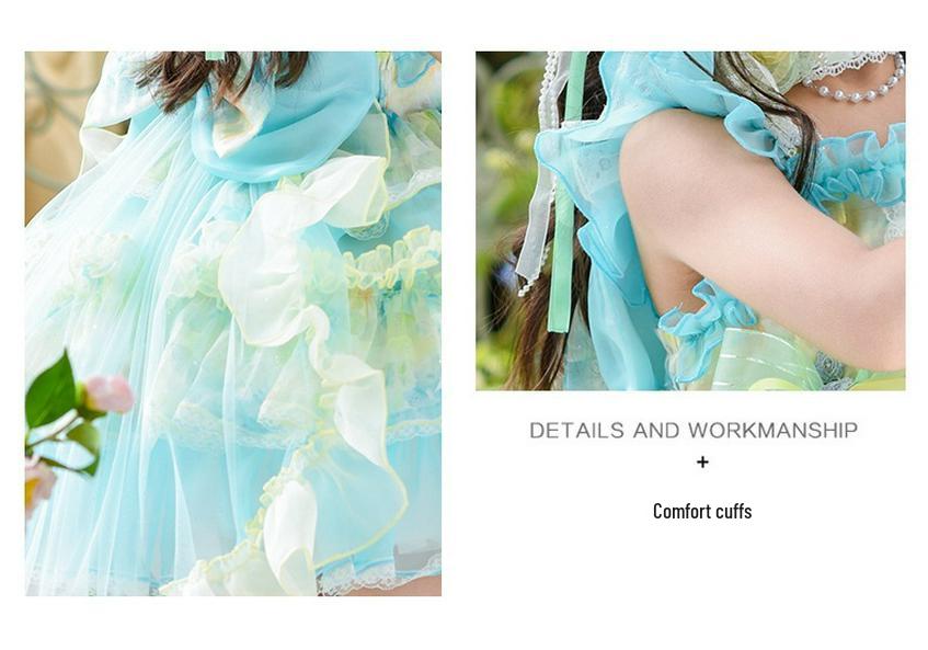 Sommer-Lolita-Kleid für Mädchen - Prinzessinnen-Geburtstags- und Festkleid Der Zauberer von Oz