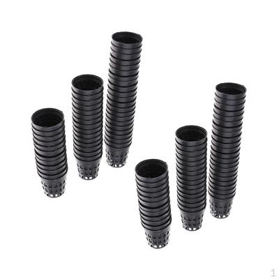 100pcs Plastic Ing Basket Baskets for Aquarium Aquatic Water Cultivate Containers (Black)