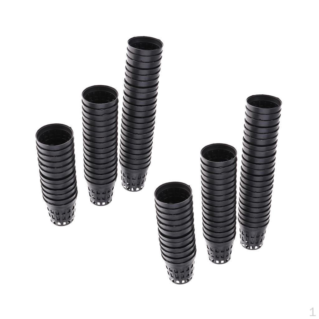 

100pcs Plastic ing Basket Baskets for Aquarium Aquatic Water Cultivate Containers (Black)