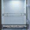 Refrigerator Anti-Tip Storage Bar Adjustable Shelf with End