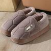 Men Home Slippers Winter Plush Male Indoor Shoes Warm Soft Non-Slip Slippers