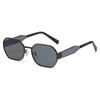 1pc Men's Gold Small Frame Wide Leg Metal Sunglasses Women's Summer Beach Travel Festival Essential Accessories