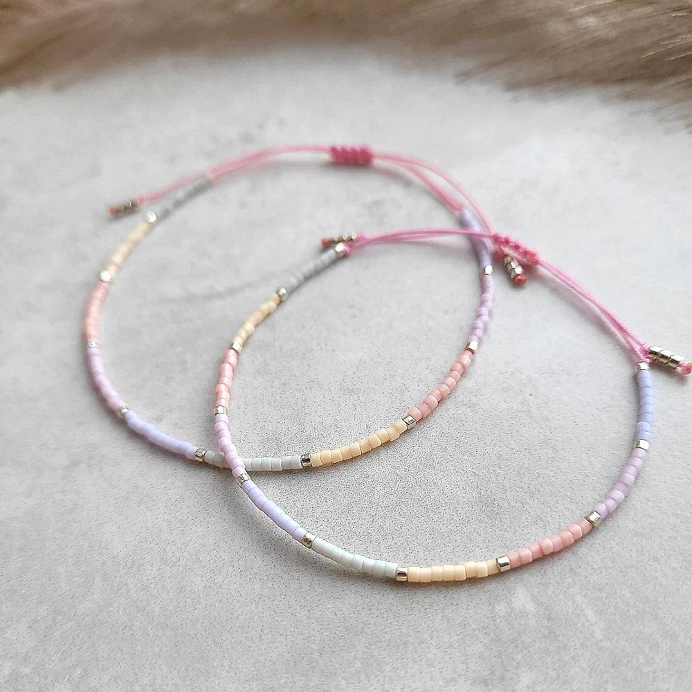 Handmade Color-Inspired Beaded Bracelet - Adjustable & Versatile for Daily Wear