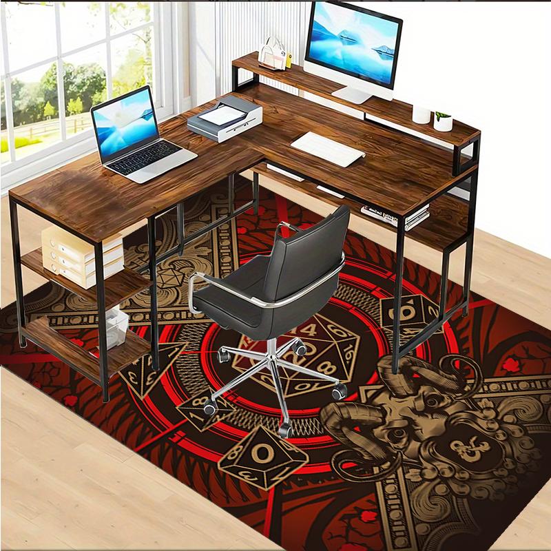 Dungeon Master Polyester Carpet, Soft Indoor Mat for Office Chair, Living Room, Computer Desk - Decorative Home Office Rug Design
