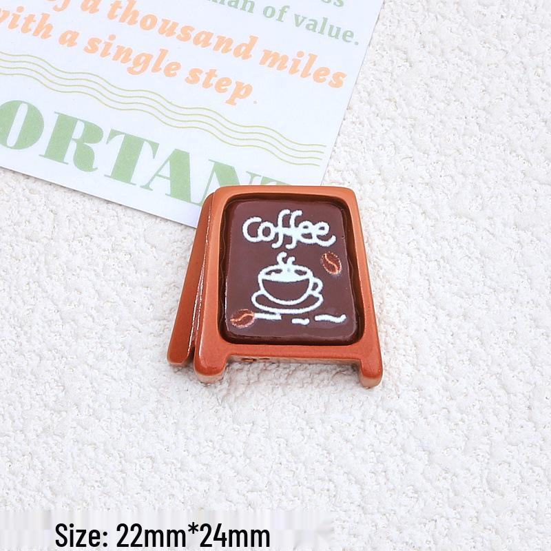 Cartoon Coffee Series DIY Resin Accessories Kit: Phone Case, Hair Clip, Jewelry Craft Supplies