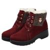 Northeast thickened warm snow boots children's velvet 2025 winter new short boots lace-up Martin boots female grandma cotton shoes