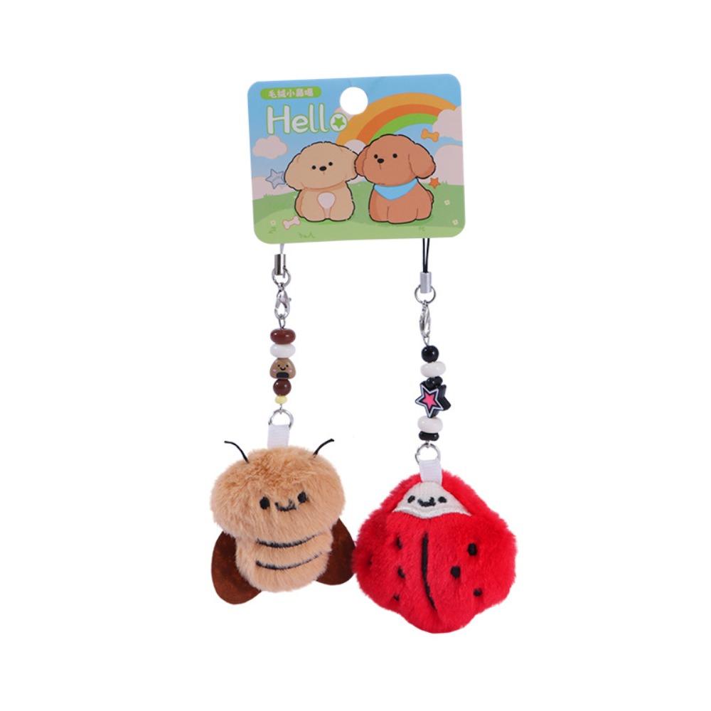 1Pair Kawaii Plush Couple Keychain Cartoon Animal Dog Car Keyring  for Lovers