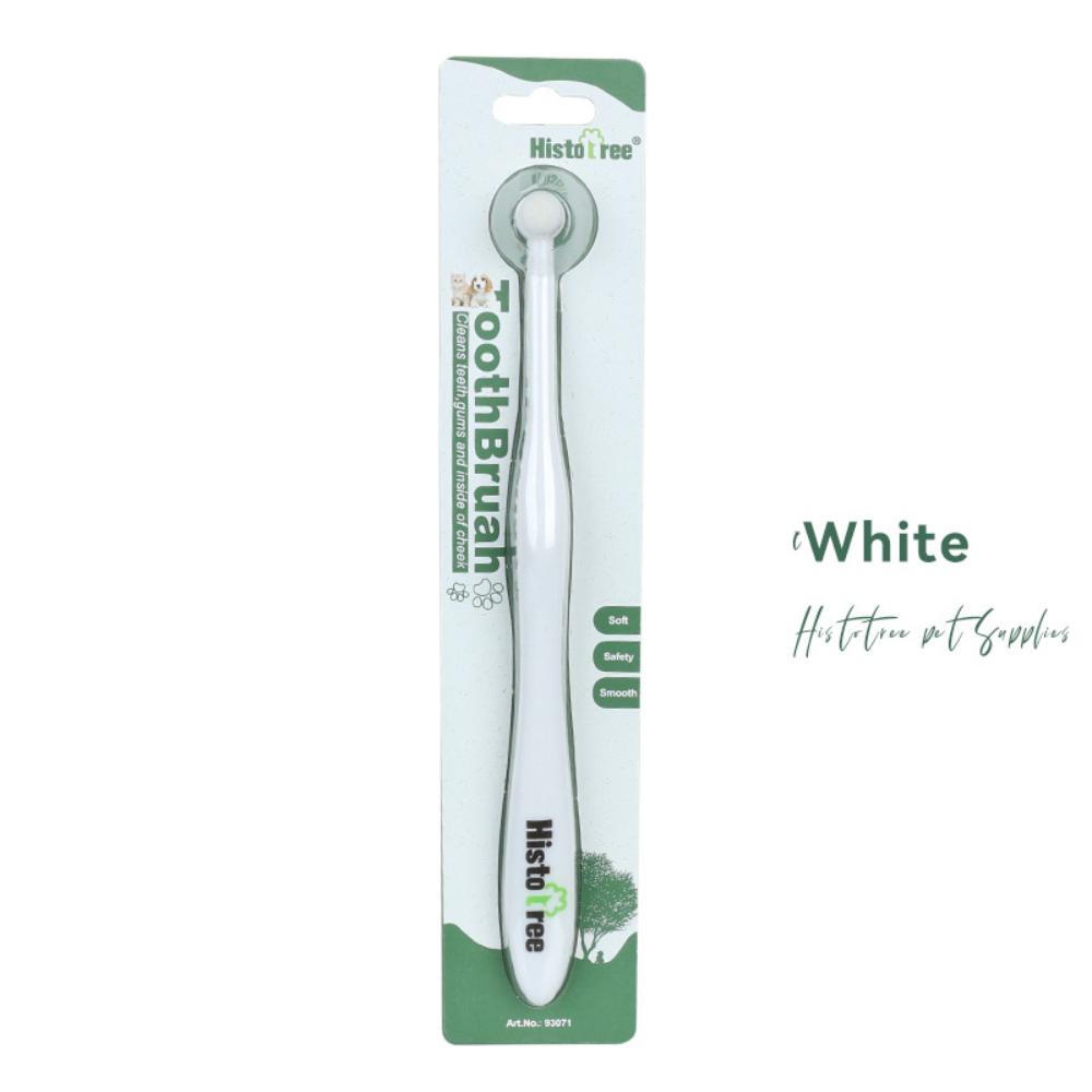 

Round Head Pet Toothbrush ABS Brush Handle Pets Cleaning Supplies New Oral Cleaning Tool Dog white