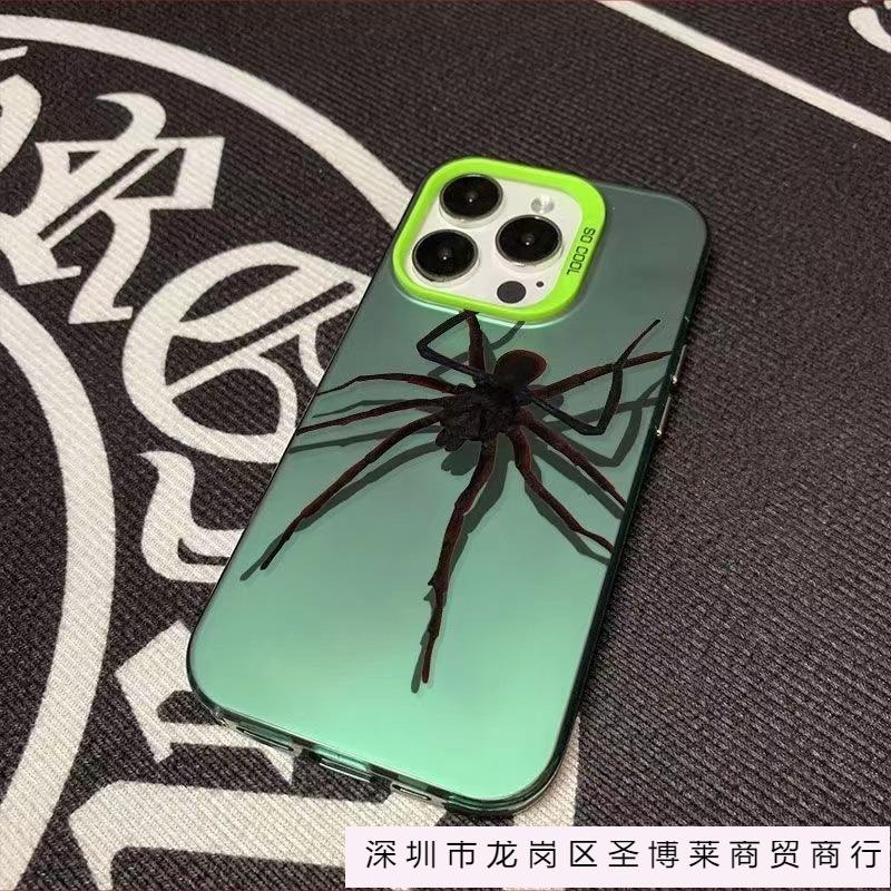 Shadow Spider Metal Button Apple 15promax Mobile Phone Case Iphone16pro12/11 Matte 15 New Models