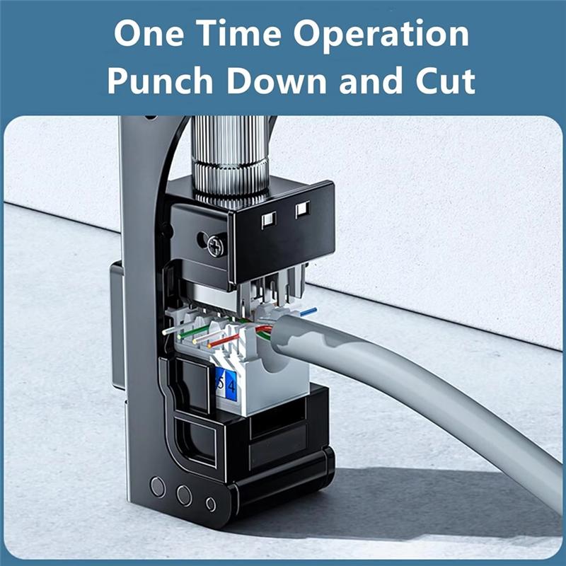 2025 Trend RJ45 Cat5 Cat5e Cat6 Key Stone Jack Pliers Network Wire Cutter Crimper 90 Degree Termination Tool