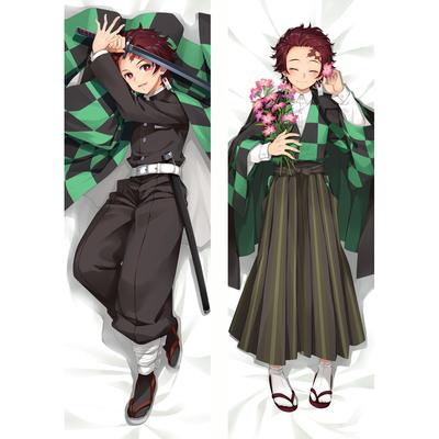 Husă de pernă pentru corp Anime Kamado Tanjiro Dakimakura Pernă de aruncare pentru costum Husă imprimată pe 2 fețe
