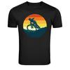 Retro Mountain Bike Sunset Graphic T Shirt Cycling Rider Tee