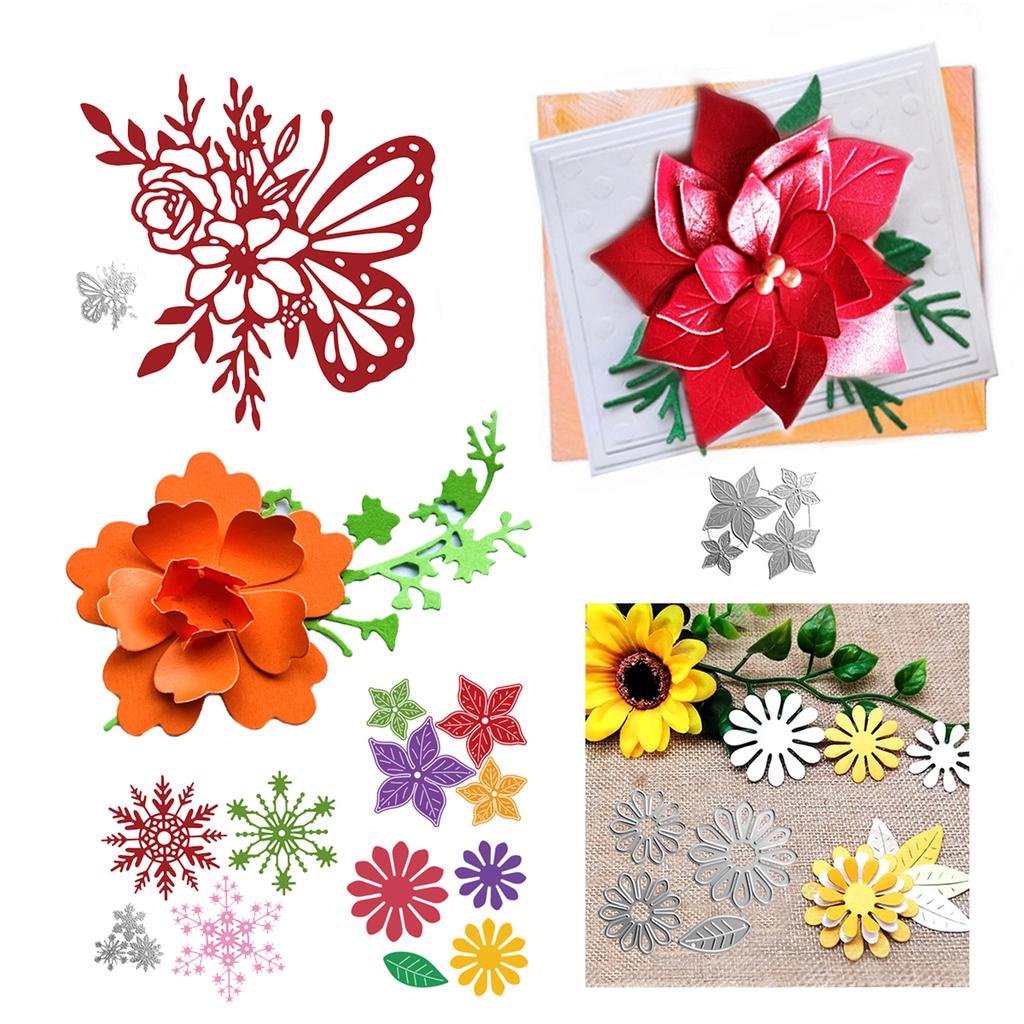 Flower Metal Cutting Dies Stencils for DIY Scrapbooking Decorative Embossing Paper Cards Template Decorative Die Cuts