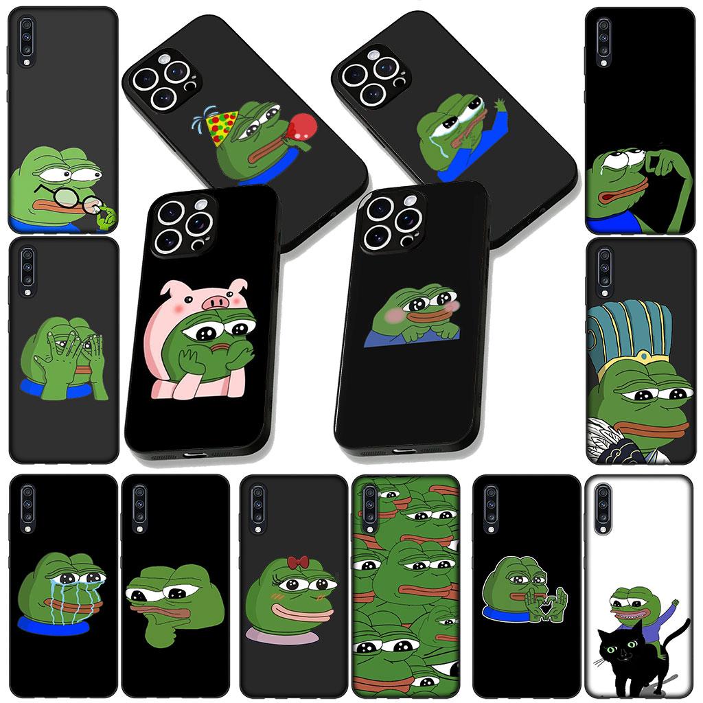 Funny Sad Frog Pepe Casing Phone Cover for Samsung Galaxy A05 A06 A14 A50 A51 A52 A12 A13 A23 A70 A07 A25 A26 M53 A56 Soft Case