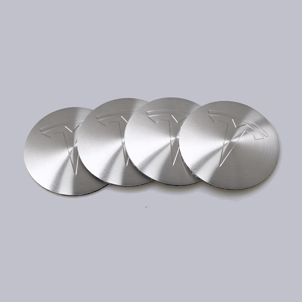 CJOZW1 4pcs 56mm Tesla Hub Cap Center Cap Logo High Quality Sticker For Tesla Model 3 Y S X Personalized Car Stickers Accessories