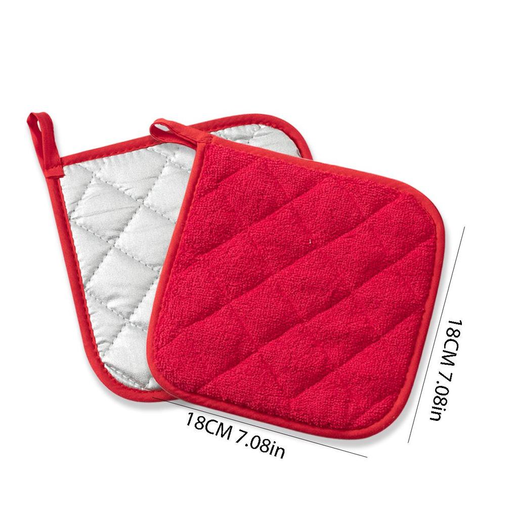 Pure Cotton Heat-Insulating Silver-Coated Pot Pad & Microwave Oven Gloves Set