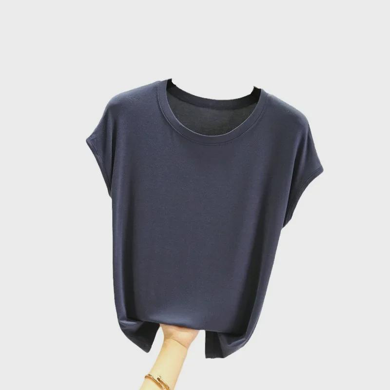 Modal Short Sleeve Slimming Undershirt – Summer 2023 Fashionable Plus Size Half Sleeve Top