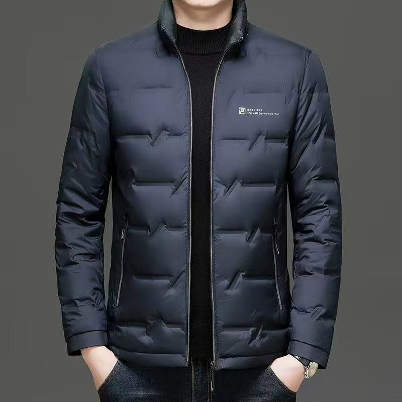 Romon Men's 2025 Stand-Up Collar Down Jacket - High-End, Versatile Business Casual Coat for Spring & Autumn.