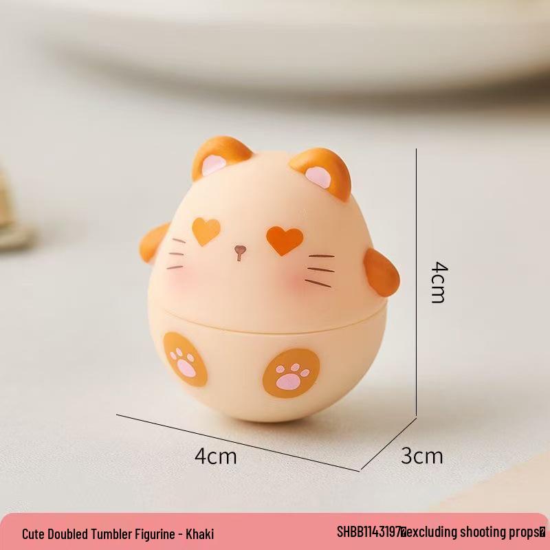 Cute Spherical Mini Tumbler Ornament - Resin Decompression Desktop Décor Gift