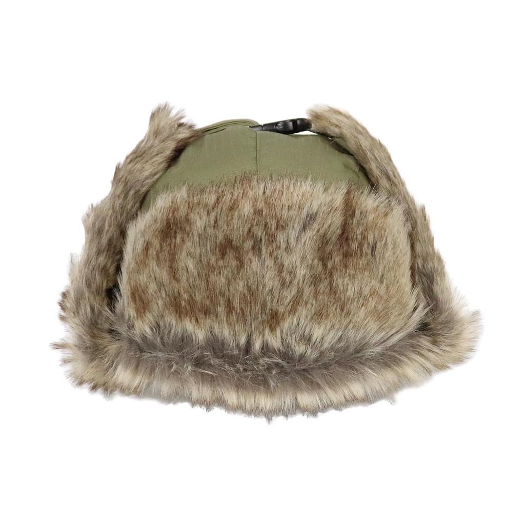 AVIREX Pilot Flight Cap for Men and with Brand Name Military Flight Olive and Khaki One Size Fits 14534200 Cap, Women, Earflaps, Cap, Fur, Green, All,