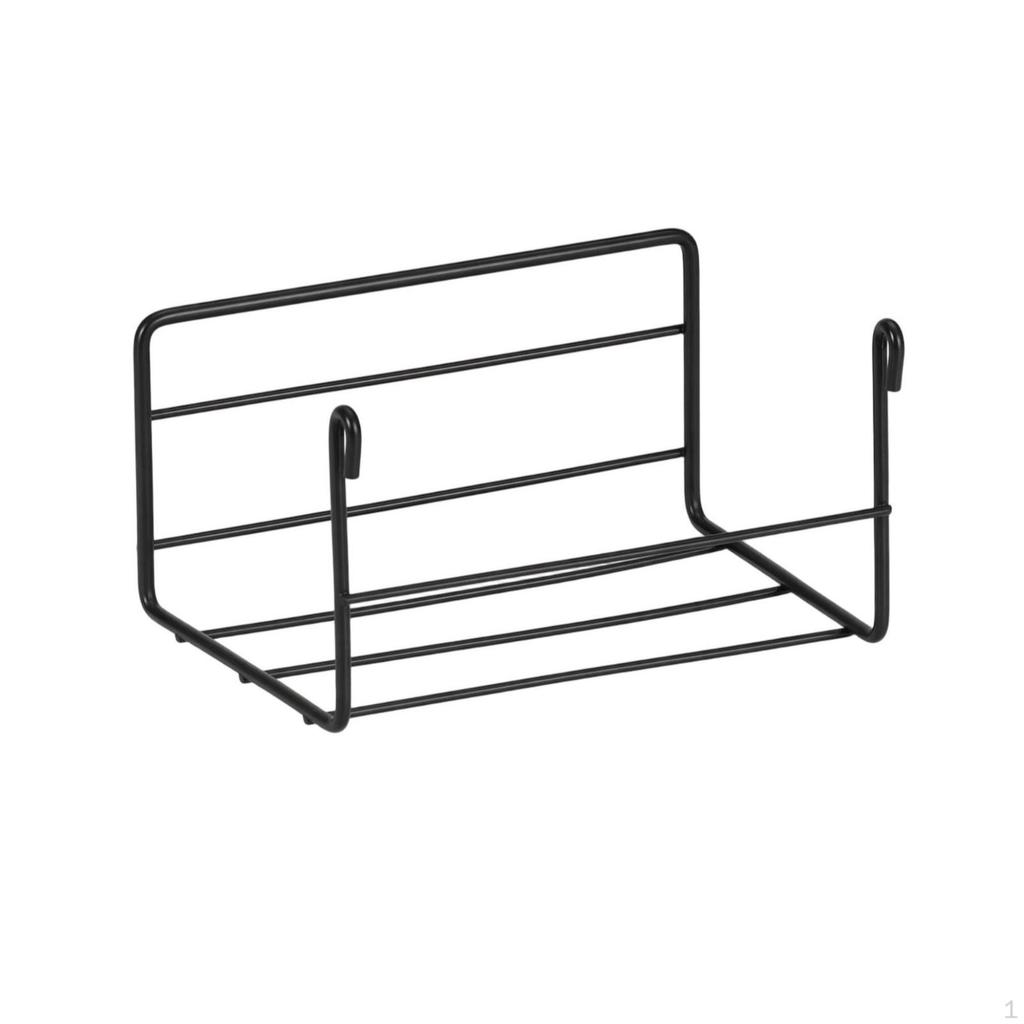 Wire Hanging Basket Lightweight Organizer Easy to Install for Office, Entryway Black