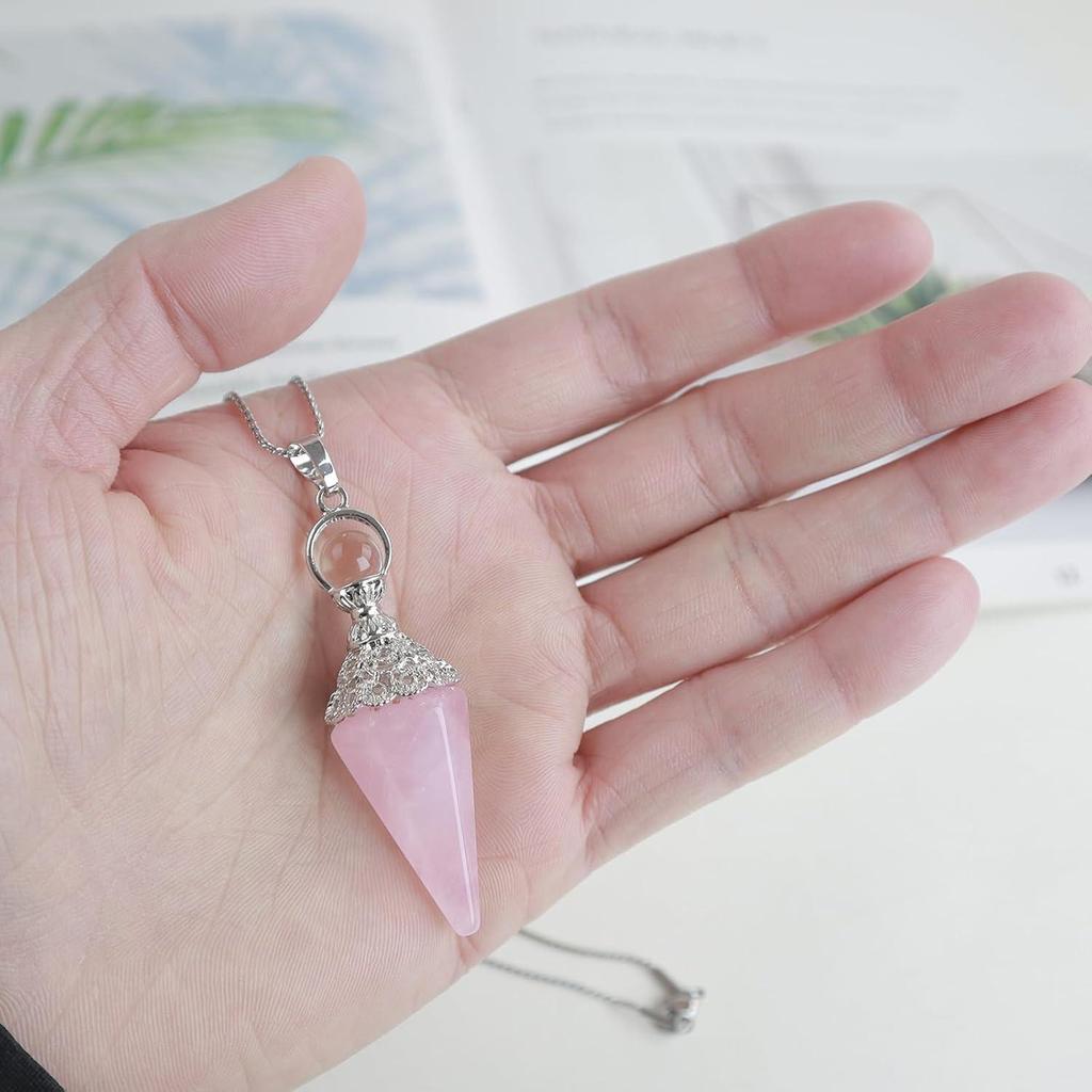Retro European & American Crystal Hexagonal Pendulum Pendant