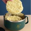 Ramen Bowl 304 Stainless Steel Noodle Bowl with Lid Heat Resistant Instant Noodles Bowls Cooker Tableware Kitchen Accessorie