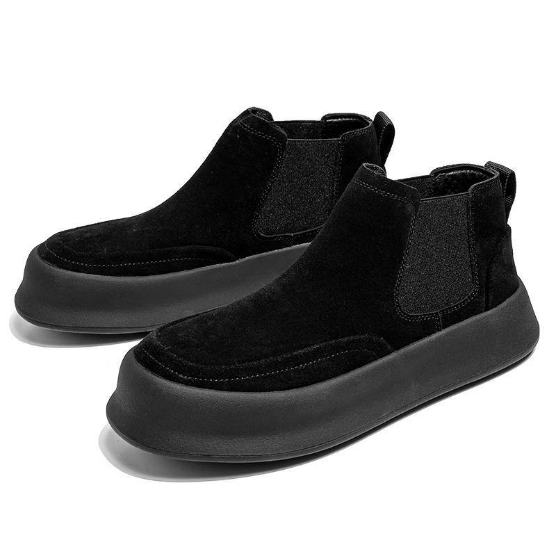 

Модные брендовые мужские ботинки зимние высокие кожаные туфли модная обувь модные ботильоны деловая повседневная обувь для отдыха мужские кроссовки новые 43 чёрный