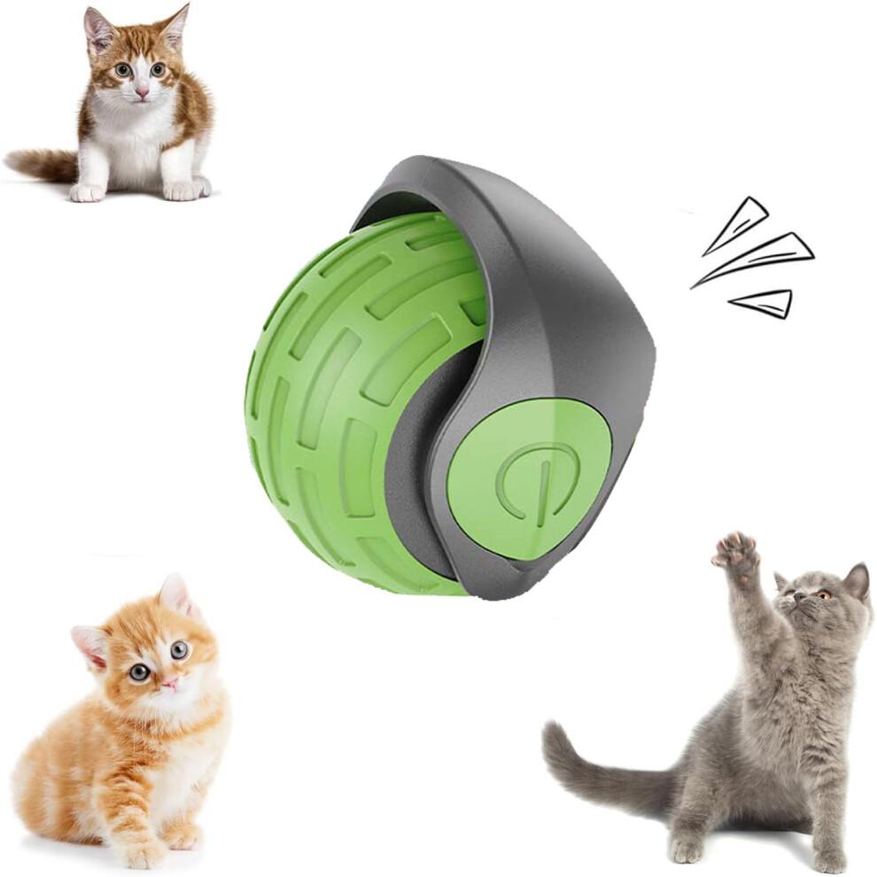 Speedy Tail 2.0 Automatic Moving Cat Toy Ball, Rechargeable Interactive Smart Ball with Replacement Tail (Green), compatible with Speedy Tail