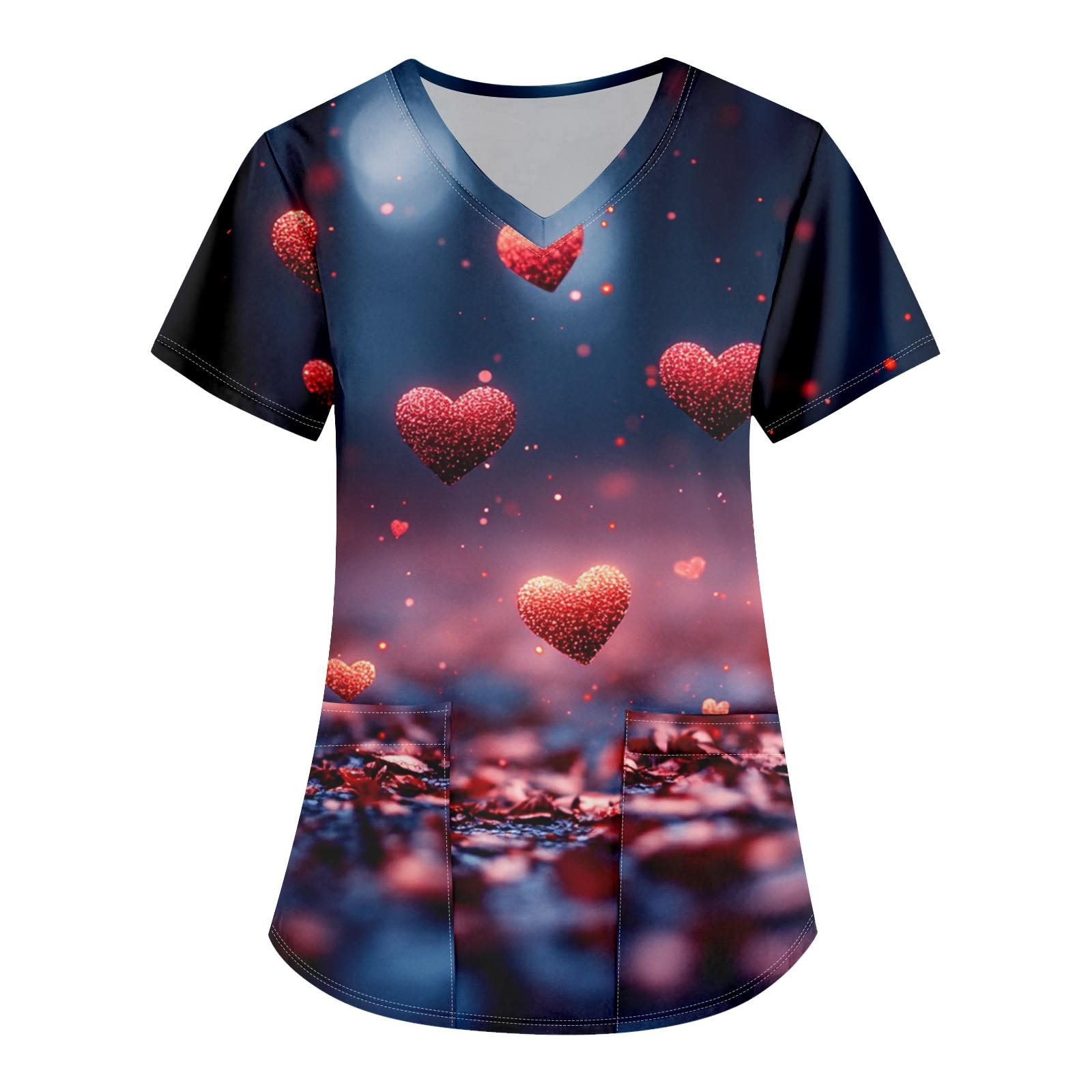 

Женская униформа с принтом, рабочая форма с карманом и v-образным вырезом, защитная рабочая форма L