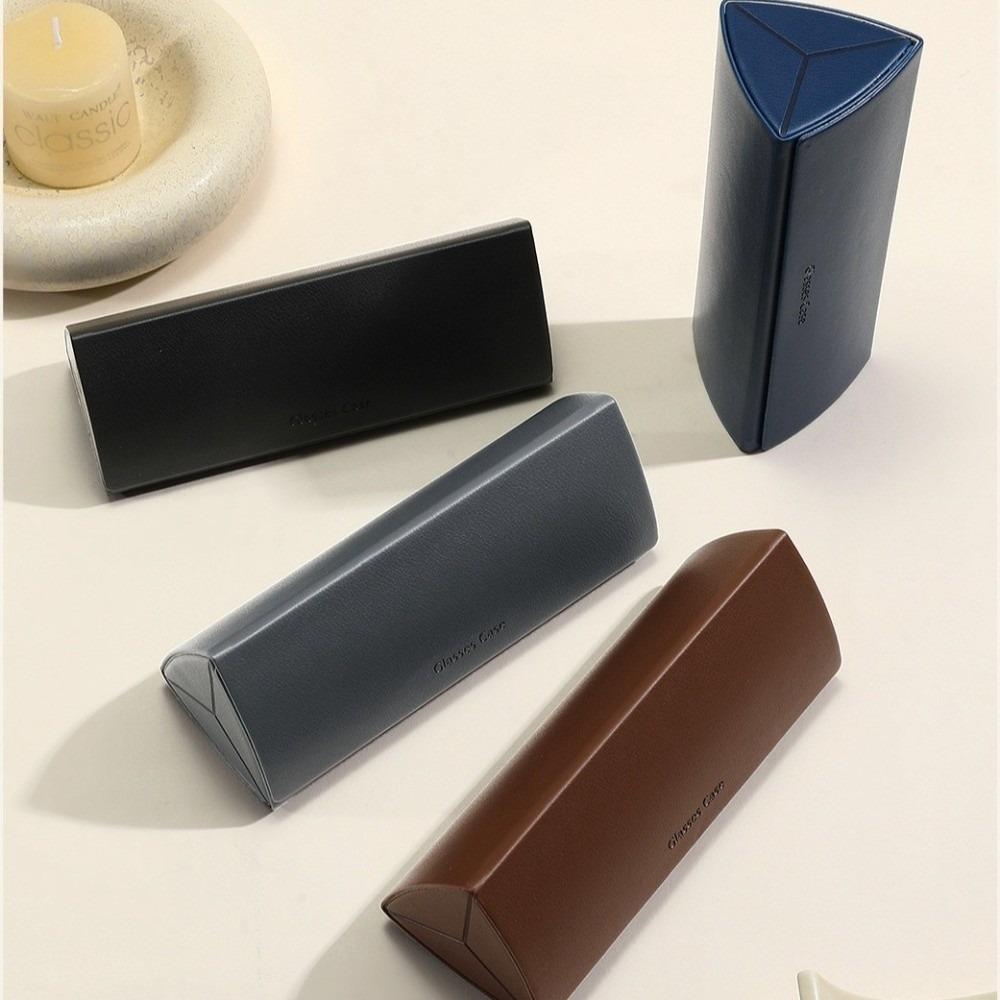 Hard Shell Glasses Box Leather Sunglasses Storage Box Vintage Spectacle Case for Women Men