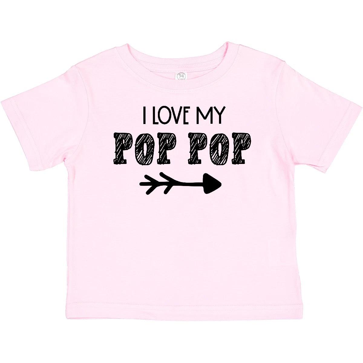 Inktastic I Love My Pop Pop With Arrow Baby T-Shirt Fathers Day Kids Grandpa 110