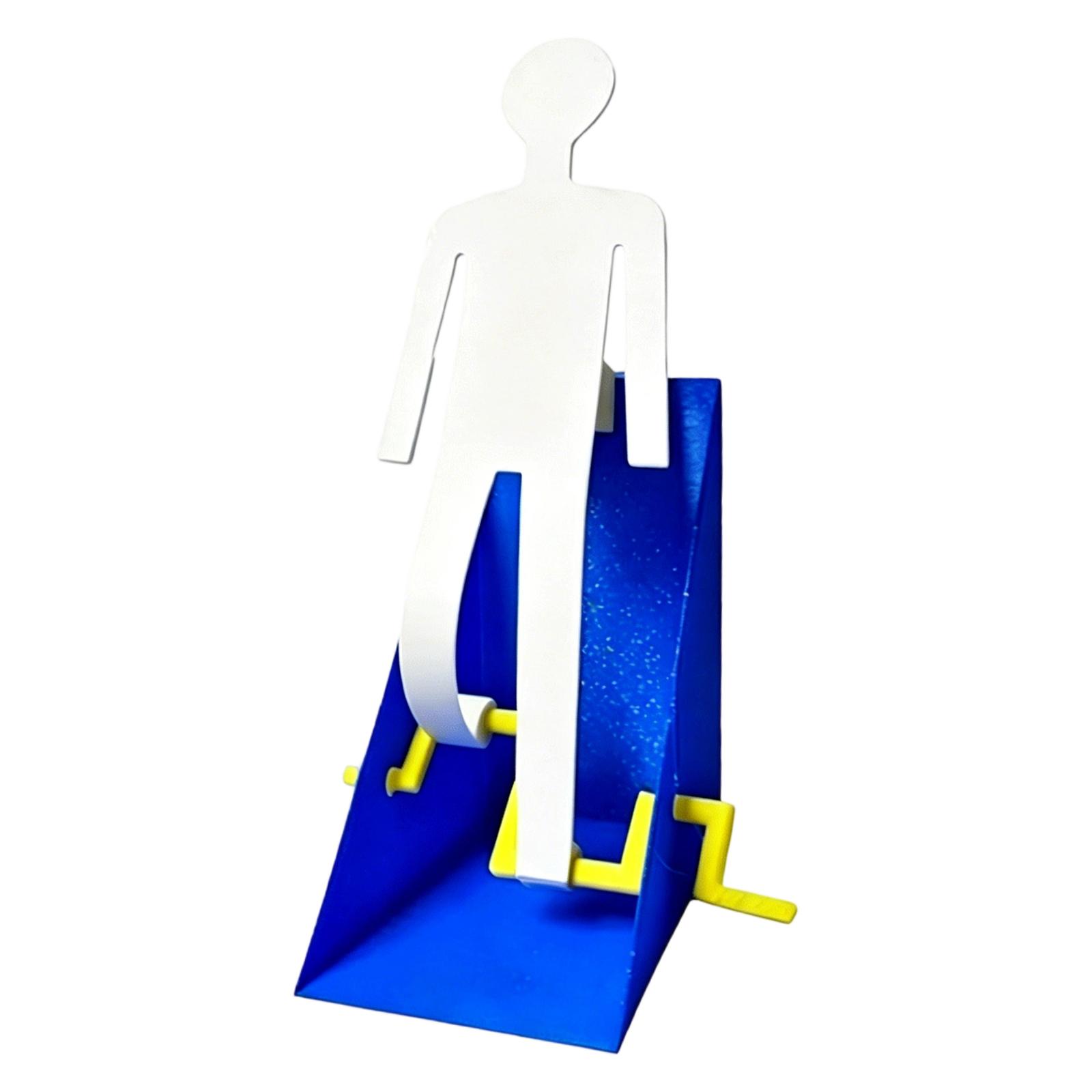 

Mechanical Crank Walking Man Figurine Desk Toy Interactive Hand Crank Walking Frame Desktop Kinetic Sculpture Novelty Stress Relief Item One Size білий