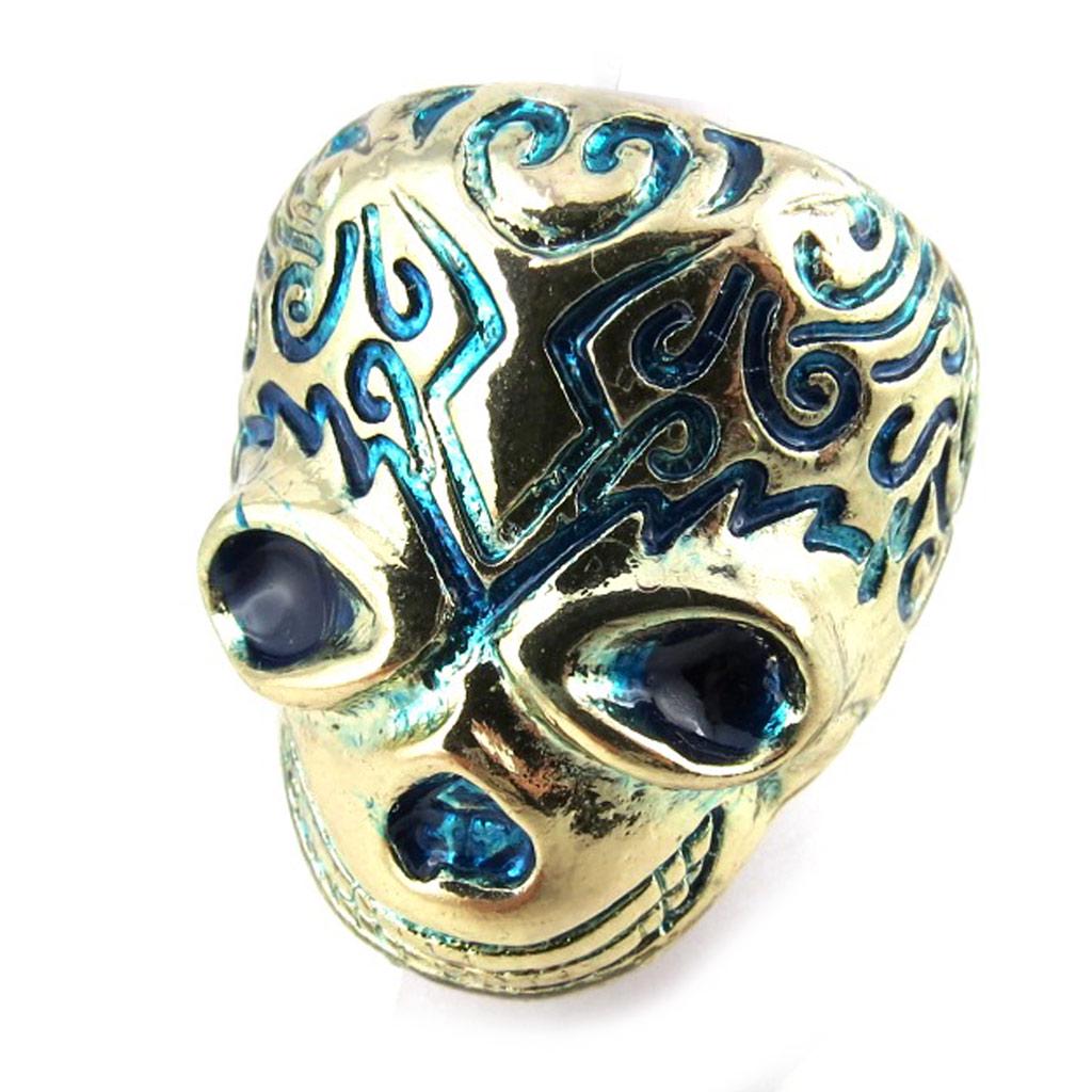 Golden Turquoise 'Skull' Ring