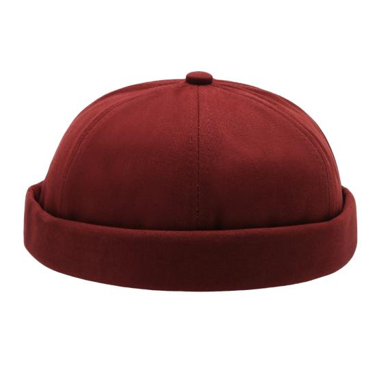 Women Men Beanie Hat Round Solid Color Adjustable No Brim Breathable Decorative Hip Hop Street Dancer Skullcap Headwear